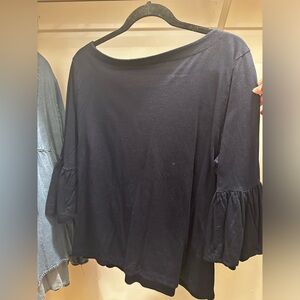 Banana Republic Navy Boatneck Cotton Shirt